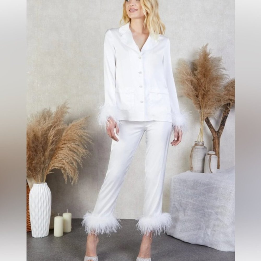 Nadine Merabi Darcie White Pajamas